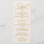 Floral Ivoor Elegant Script Trouwen Menu (Voorkant)