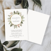 Floral Ivoor Waterverf Bruiloft Kaart