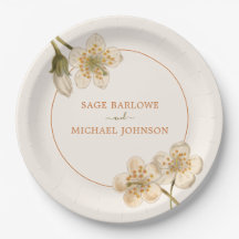  Floral Ivory Blossom Classic Round