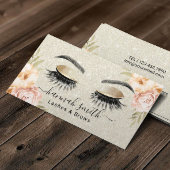  Floral Ivory Glitter Lashes en Brows Salon Visitekaartje