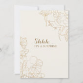 Floral Ivory Gold Surprise 70e verjaardag Kaart (Achterkant)