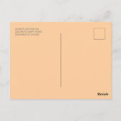 Floral Ivory Peach Brunch & Bubble Vrijgezellenfee Briefkaart (Achterkant)