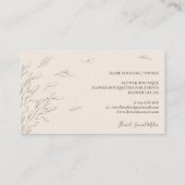 Floral Ivory Simple Boho Event Planner Visitekaartje (Achterkant)