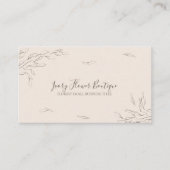 Floral Ivory Simple Boho Event Planner Visitekaartje (Voorkant)