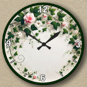  Floral Ivy Design Ronde Klok
