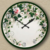  Floral Ivy Design Ronde Klok