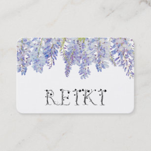 *~* Floral Ivy Wisteria Flower Waterverf REIKI Visitekaartje