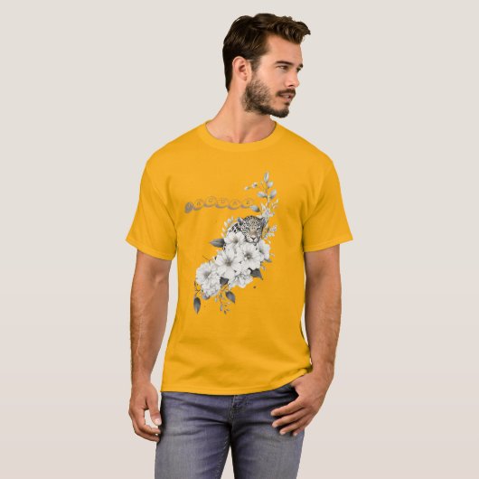 Floral Jaguar T-shirt (Voorkant volledig)