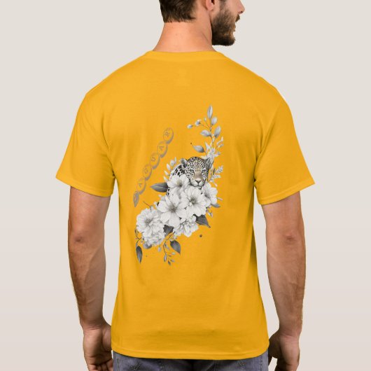 Floral Jaguar T-shirt (Achterkant)