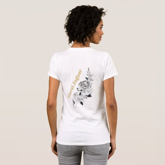 Floral Jaguar T-shirt (Achterkant volledig)