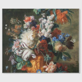  Floral Jan van Huysum Bouquet van Flowers Cadeaupapier (Vlak)