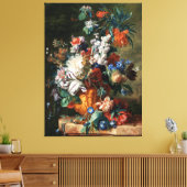  Floral Jan van Huysum Bouquet van Flowers Canvas Afdruk (Insitu (Woonkamer))