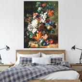  Floral Jan van Huysum Bouquet van Flowers Canvas Afdruk (Insitu (Slaapkamer))