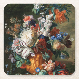  Floral Jan van Huysum Bouquet van Flowers Kartonnen Onderzetters