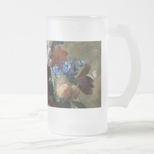  Floral Jan van Huysum Bouquet van Flowers Matglas Bierpul (Rechts)