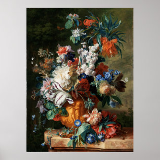 Floral Jan van Huysum Bouquet van Flowers Poster