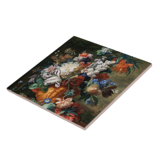  Floral Jan van Huysum Bouquet van Flowers Tegeltje (Zijkant)