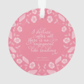 Floral Jane Austen Pride & Prejudice Bookish Quote Ornament (achterkant)