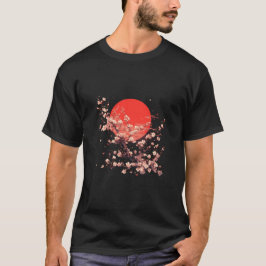 Floral Japanese Natuur Scene T-shirt
