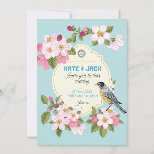 Floral Japans stijl Weddenschap Bedankkaart (Voorkant)