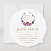 Floral Je bent Uitgenodigd Moeder's Zegen Partij Kaart (Achterkant)