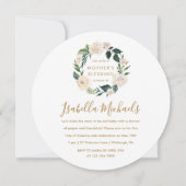 Floral Je bent Uitgenodigd Moeder's Zegen Partij Kaart (Achterkant)