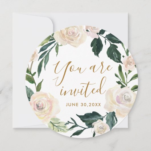 Floral Je bent Uitgenodigd Moeder's Zegen Partij Kaart (Voorkant)