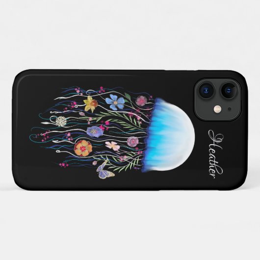 Floral Jellyfish Case-Mate iPhone Case (Achterkant (horizontaal))
