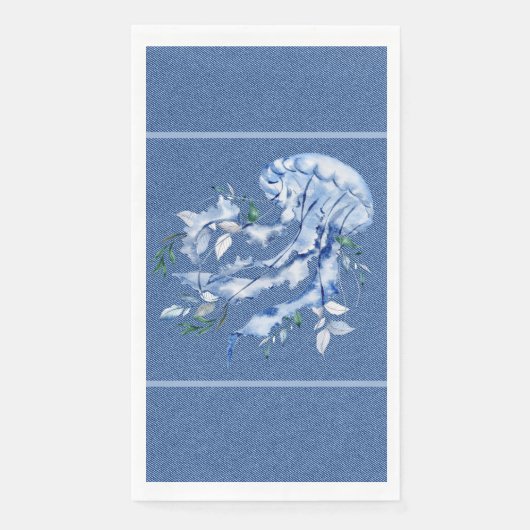 Floral Jellyfish Paper Guest Towels Servet (Voorkant)