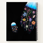 Floral Jellyfish personaliseren Notitieboek (Achterkant)