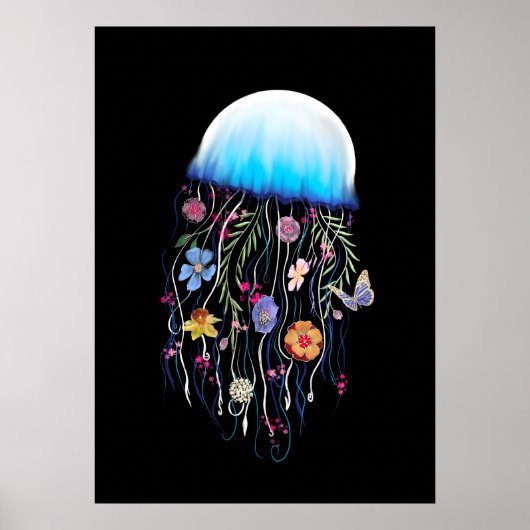 Floral Jellyfish print (Voorkant)