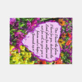 FLORAL JEREMIAH 29:11 FOTO-ONTWERP FLEECE DEKEN (Voorkant (Horizontaal))