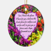 FLORAL JEREMIAH 29:11 FOTO-ONTWERP KERAMISCH ORNAMENT (Links)