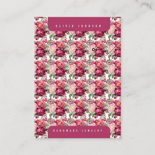 Floral Jewelry Display Cards Visitekaartje (Voorkant)