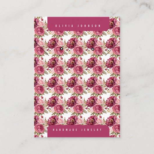 Floral Jewelry Display Cards Visitekaartje (Voorkant)