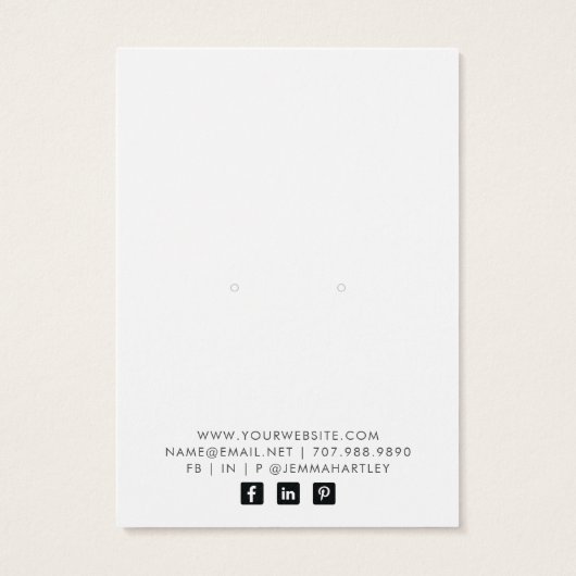  Floral Jewelry Display Kaart (Achterkant)