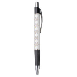 Floral Jewish Star Pen