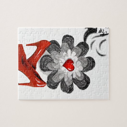 Floral Jigzaag Puzzle Legpuzzel (Horizontaal)