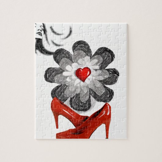 Floral Jigzaag Puzzle Legpuzzel (Verticaal)