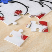 Floral Jigzaag Puzzle Legpuzzel (Zijkant)