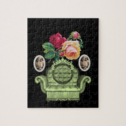 Floral Jigzaag Puzzle Legpuzzel (Verticaal)