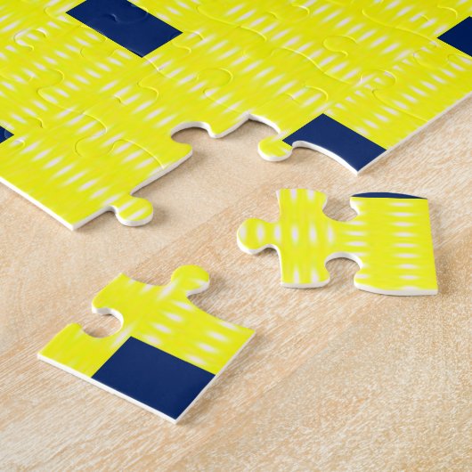 Floral Jigzaag Puzzle Legpuzzel (Zijkant)