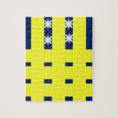 Floral Jigzaag Puzzle Legpuzzel (Verticaal)