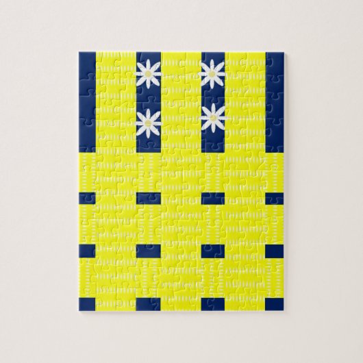 Floral Jigzaag Puzzle Legpuzzel (Verticaal)