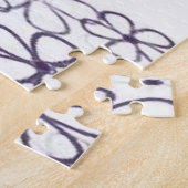 Floral Jigzaag Puzzle Legpuzzel (Zijkant)