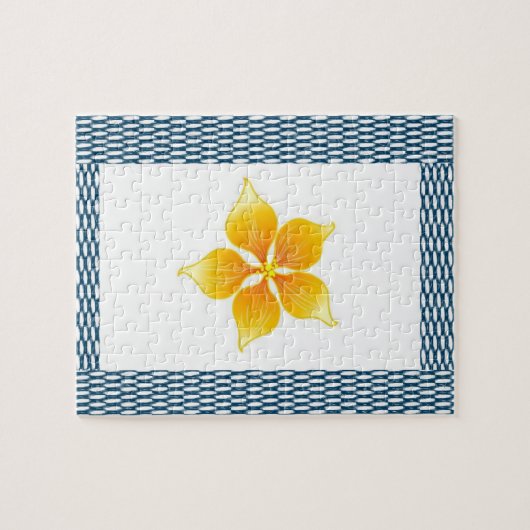 Floral Jigzaag Puzzle Legpuzzel (Horizontaal)