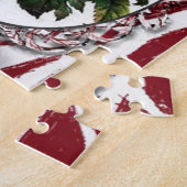 Floral Jigzaag Puzzle Legpuzzel (Zijkant)