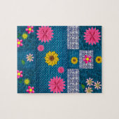 Floral Jigzaag Puzzle Legpuzzel (Horizontaal)