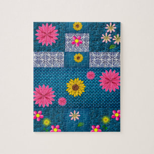 Floral Jigzaag Puzzle Legpuzzel