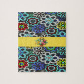 Floral Jigzaag Puzzle Legpuzzel (Verticaal)